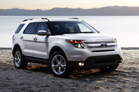 2011 Ford Explorer on beach